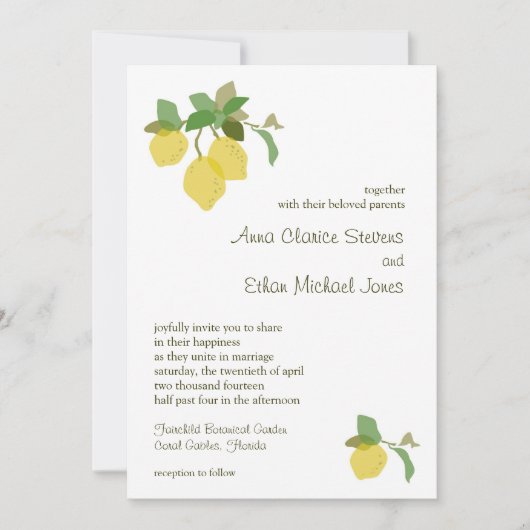 Einladung zum Hochzeitsfeiern (Vorderseite)