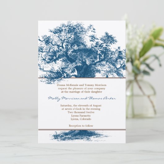 Einladung zum Hochzeitsfeiern (Stehend Vorderseite)