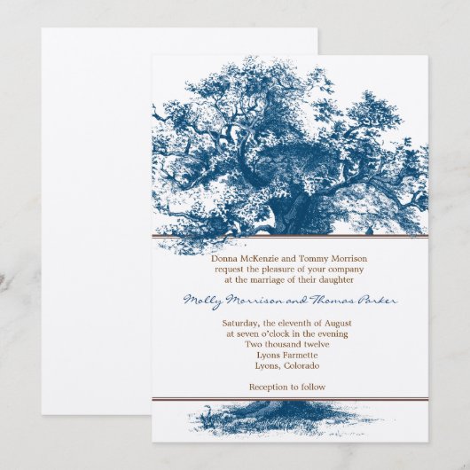 Einladung zum Hochzeitsfeiern (Vorne/Hinten)