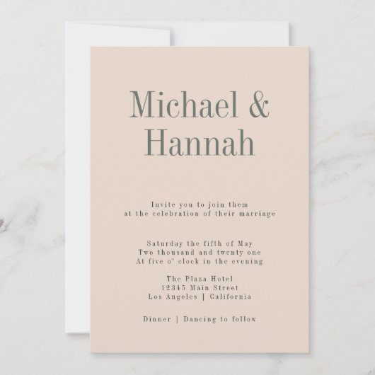 Einladung zum Hochzeitsfeiern (Vorderseite)