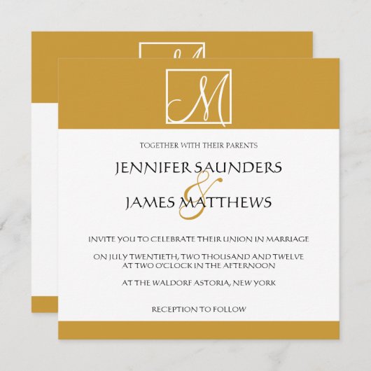 Einladung zum Hochzeitsfeiern (Vorne/Hinten)