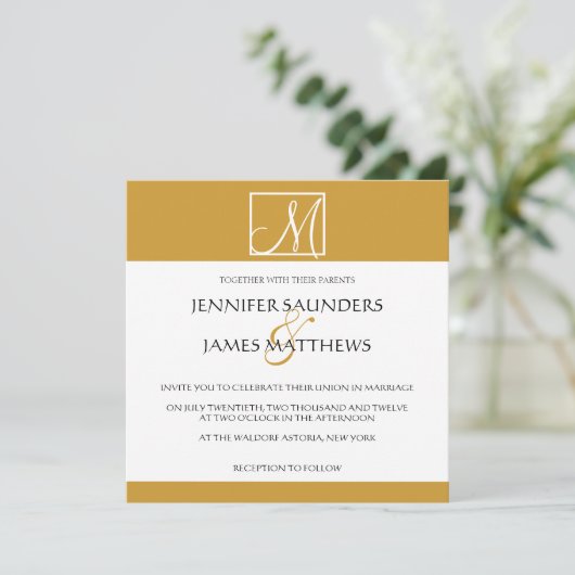 Einladung zum Hochzeitsfeiern (Stehend Vorderseite)