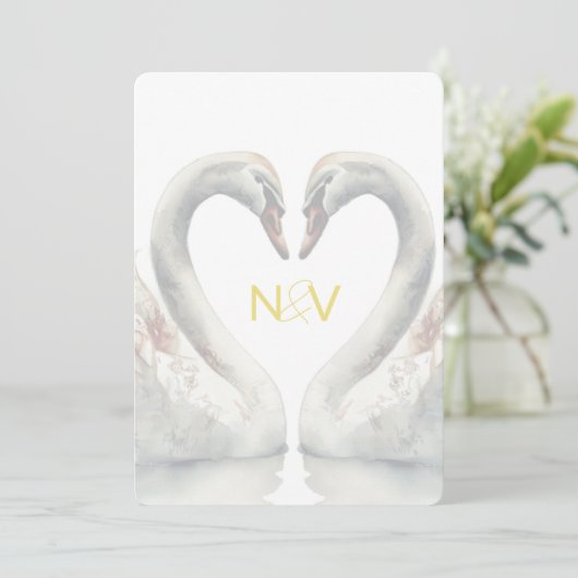 Einladung zum Hochzeitsfeiern (Stehend Vorderseite)