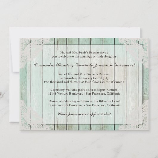 Einladung zum Hochzeitsfeiern (Rückseite)