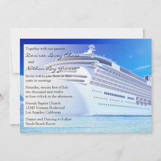 Einladung zum Hochzeitsfeiern (Rückseite)