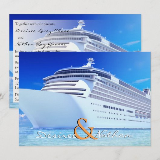 Einladung zum Hochzeitsfeiern (Vorne/Hinten)