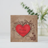 Einladung zum Hochzeitsfeiern (Stehend Vorderseite)