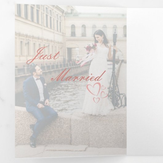 Einladung zum Hochzeitsfeiern (Innen Erste Seite)