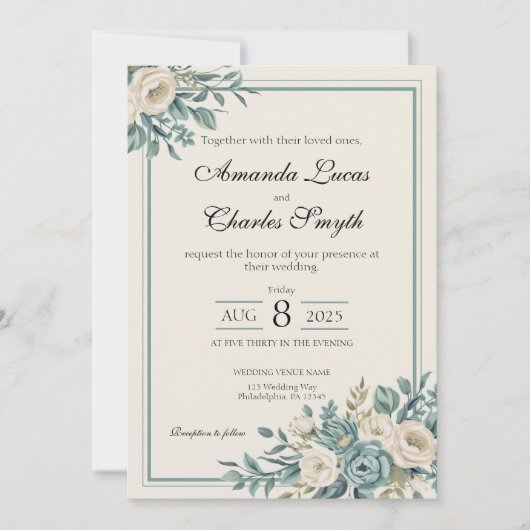 Einladung zum Hochzeitsfeiern (Vorderseite)