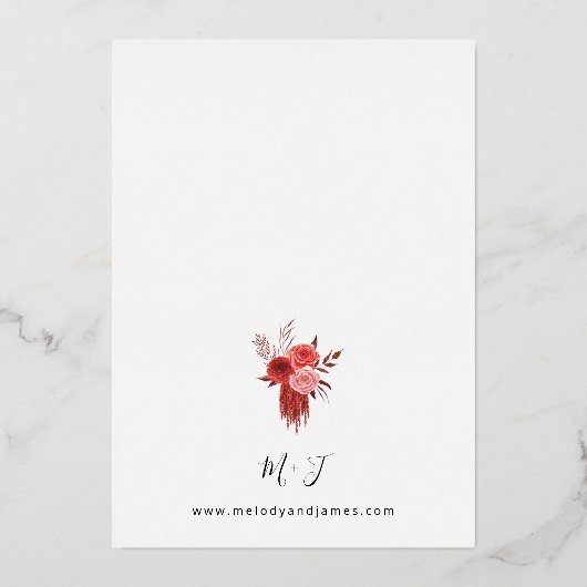 Einladung zum Hochzeitsfeiern (Rückseite)