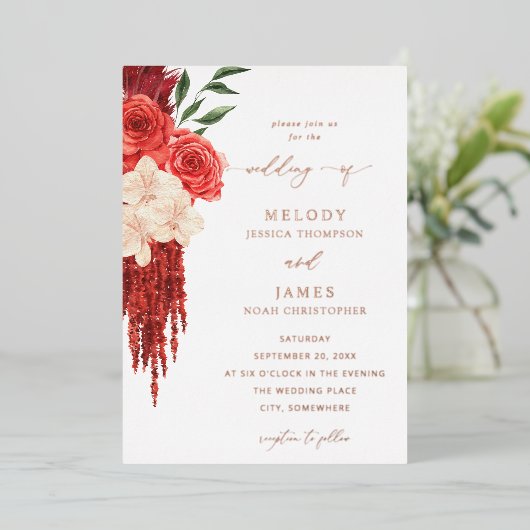 Einladung zum Hochzeitsfeiern (Stehend vorne)