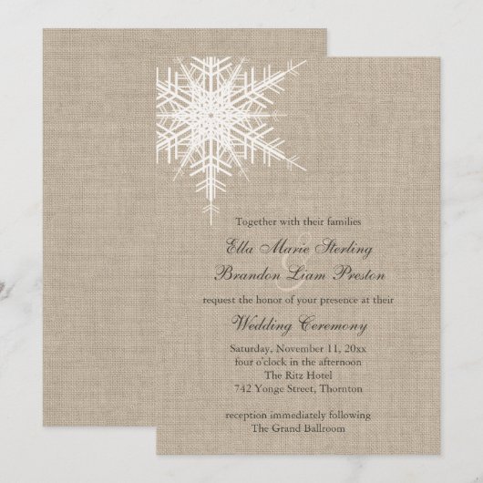 Einladung zum Hochzeitsfeiern (Vorne/Hinten)