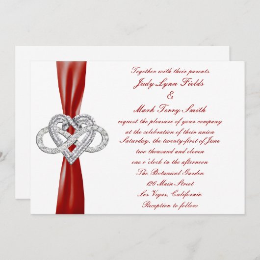 Einladung zum Hochzeitsfeiern (Vorne/Hinten)