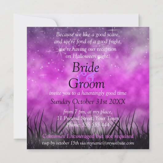 Einladung zum Hochzeitsfeiern (Rückseite)