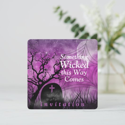 Einladung zum Hochzeitsfeiern (Stehend Vorderseite)