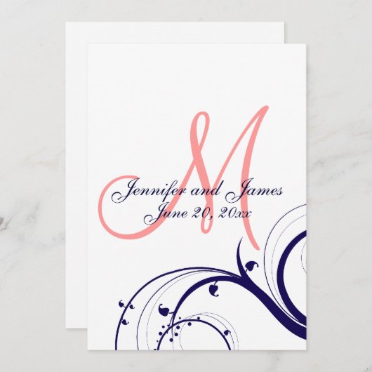 Einladung zum Hochzeitsfeiern (Vorne/Hinten)