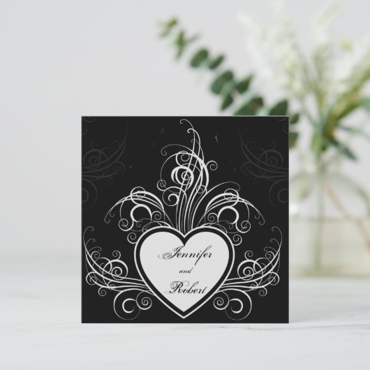 Einladung zum Hochzeitsfeiern (Stehend Vorderseite)