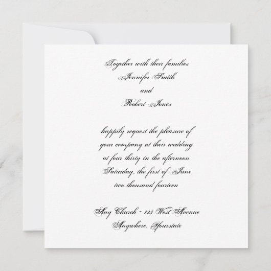 Einladung zum Hochzeitsfeiern (Rückseite)