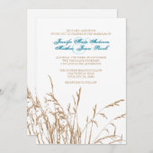 Einladung zum Hochzeitsfeiern am braunen und Aquam (Vorne/Hinten)