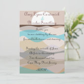 Einladung zum Hochzeitsfeiern am Ocean Beach (Stehend Vorderseite)