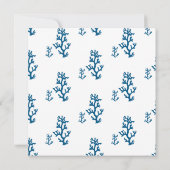 Einladung zum Hochzeitsfeiern am Seepferd | Navy B (Rückseite)