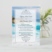 Einladung zum Hochzeitsfeiern am Strand (Stehend Vorderseite)