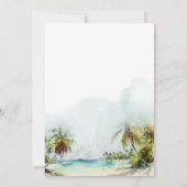 Einladung zum Hochzeitsfeiern am Strand des Tropic (Rückseite)