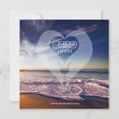 Einladung zum Hochzeitsfeiern am Strand von Twin F (Rückseite)