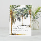 Einladung zum Hochzeitsfeiern am tropischen Strand (Stehend Vorderseite)