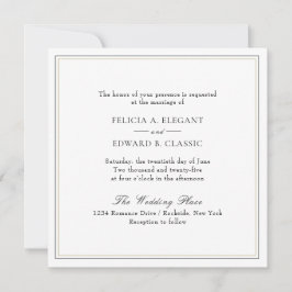 Einladung zum Hochzeitsfeiern auf dem klassischen 