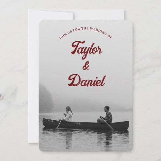 Einladung zum Hochzeitsfeiern Custom Foto (Vorderseite)