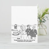 Einladung zum Hochzeitsfeiern für Cartoon (Stehend Vorderseite)