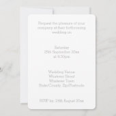 Einladung zum Hochzeitsfeiern - Herz und Schmetter (Rückseite)