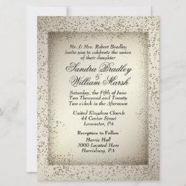 Einladung zum Hochzeitsfeiern im antiken Glitzer