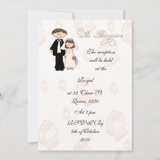 Einladung zum Hochzeitsfeiern im Empfang (Rückseite)