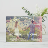 Einladung zum Hochzeitsfeiern im Foto (Stehend Vorderseite)