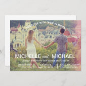 Einladung zum Hochzeitsfeiern im Foto (Vorne/Hinten)