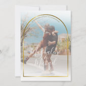 Einladung zum Hochzeitsfeiern im Foto (Vorderseite)