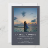 Einladung zum Hochzeitsfeiern im Minimalistischen (Vorderseite)