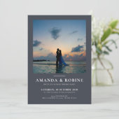 Einladung zum Hochzeitsfeiern im Minimalistischen  (Stehend Vorderseite)