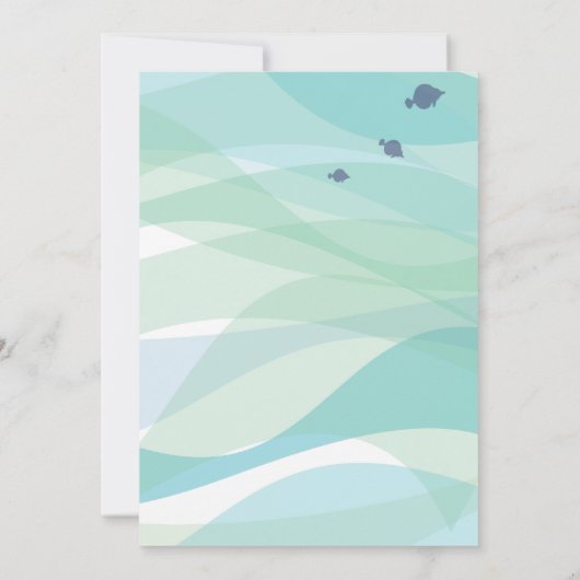 Einladung zum Hochzeitsfeiern im Ozean (Rückseite)