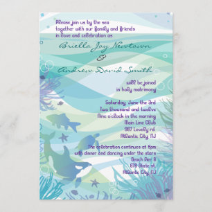 Einladung zum Hochzeitsfeiern im Ozean