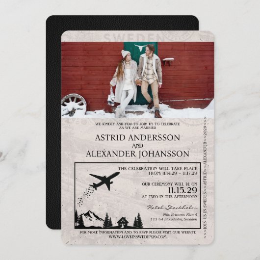 Einladung zum Hochzeitsfeiern im Schwarzen Schwede (Vorne/Hinten)