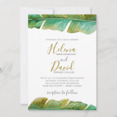 Einladung zum Hochzeitsfeiern im tropischen Banane (Vorderseite)