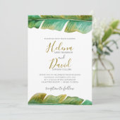 Einladung zum Hochzeitsfeiern im tropischen Banane (Stehend Vorderseite)