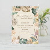 Einladung zum Hochzeitsfeiern im tropischen Leaf B (Stehend Vorderseite)