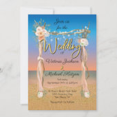 Einladung zum Hochzeitsfeiern im tropischen Strand (Vorderseite)