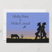 Einladung zum Hochzeitsfeiern im Western (Rückseite)