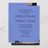 Einladung zum Hochzeitsfeiern im Western (Vorne/Hinten)