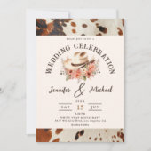 Einladung zum Hochzeitsfeiern im Western (Vorderseite)